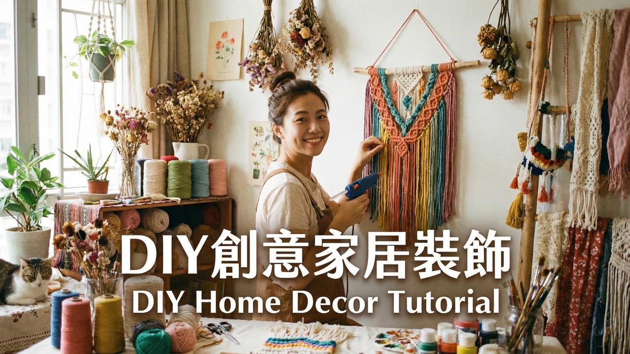 糖心Vlog视频教程 - 糖心Vlog视频教程：DIY创意家居装饰手工制作